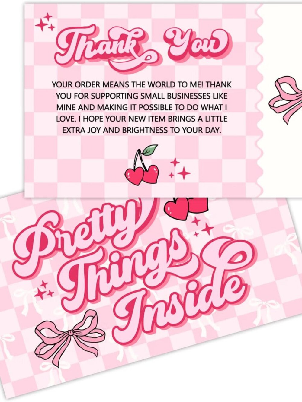 "Pretty Things Inside" Thank You Cards - Picture 2 of 4